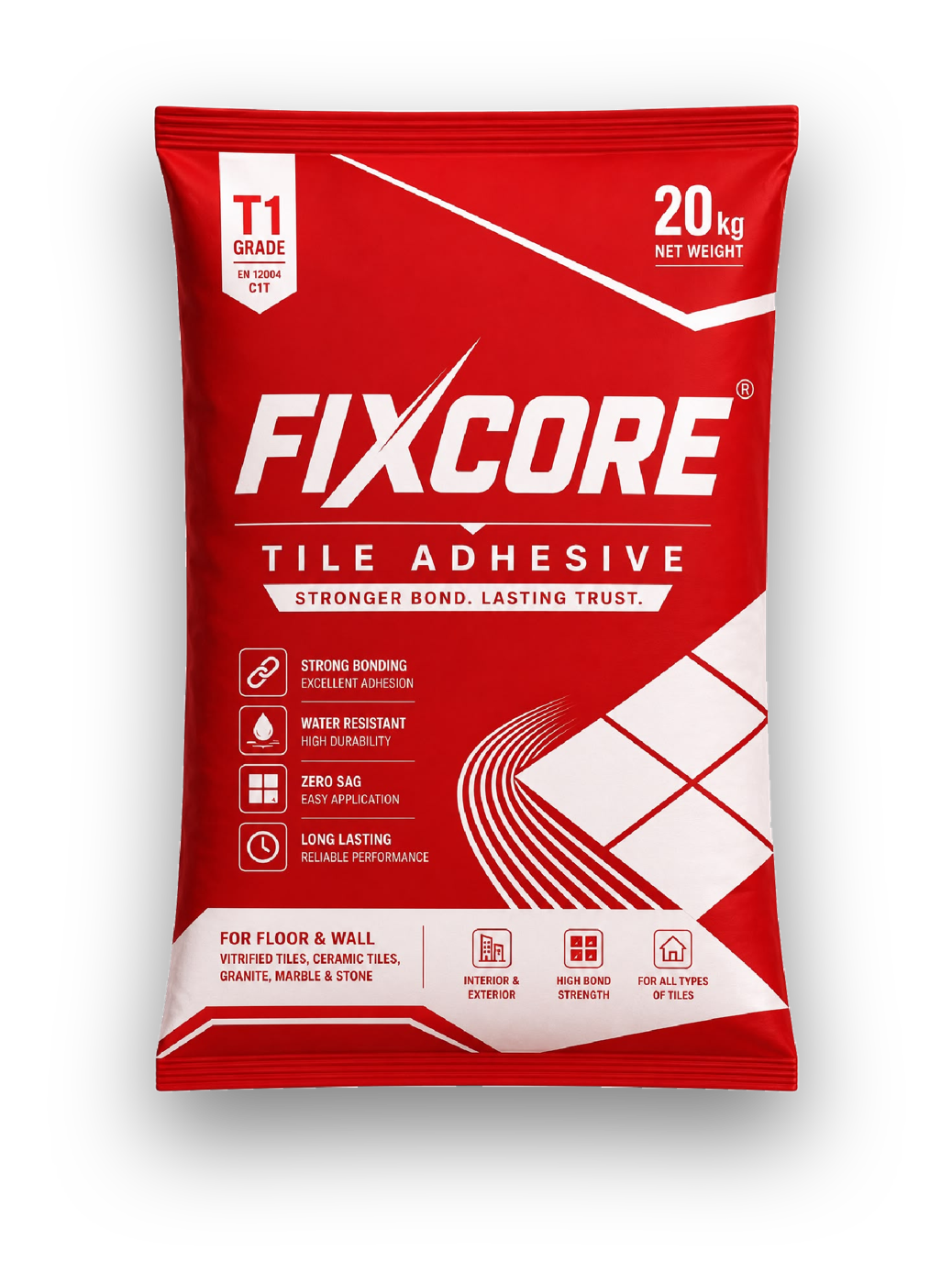 Fixcore T1 standard tile adhesive bag
